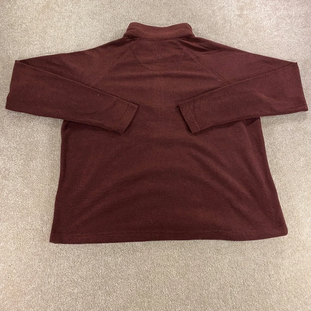 Sherpa Adventure Gear Pullover Womens XL Burgundy 1/4 Zip Fleece Thumbholes